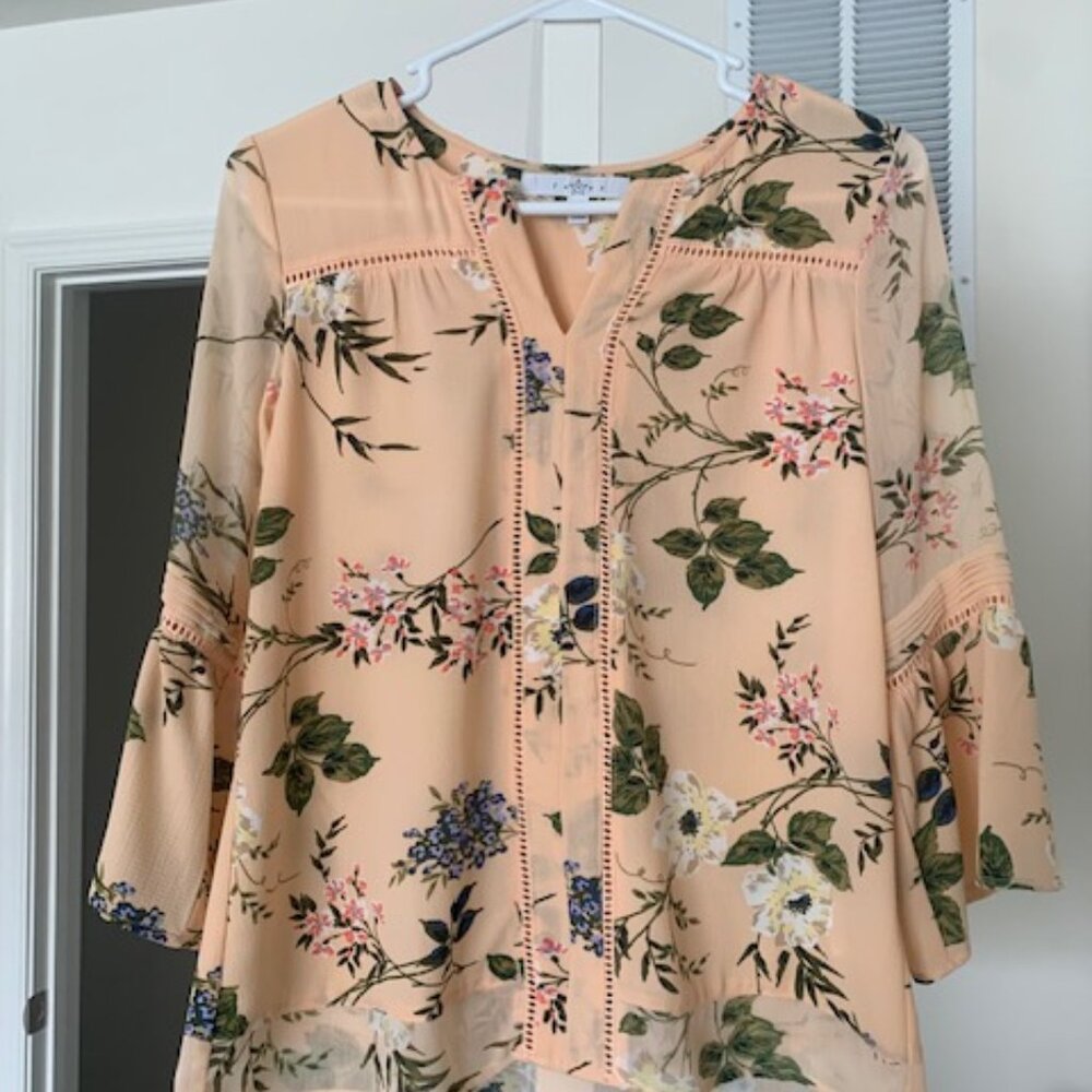Floral Quarter Sleeve Blouse